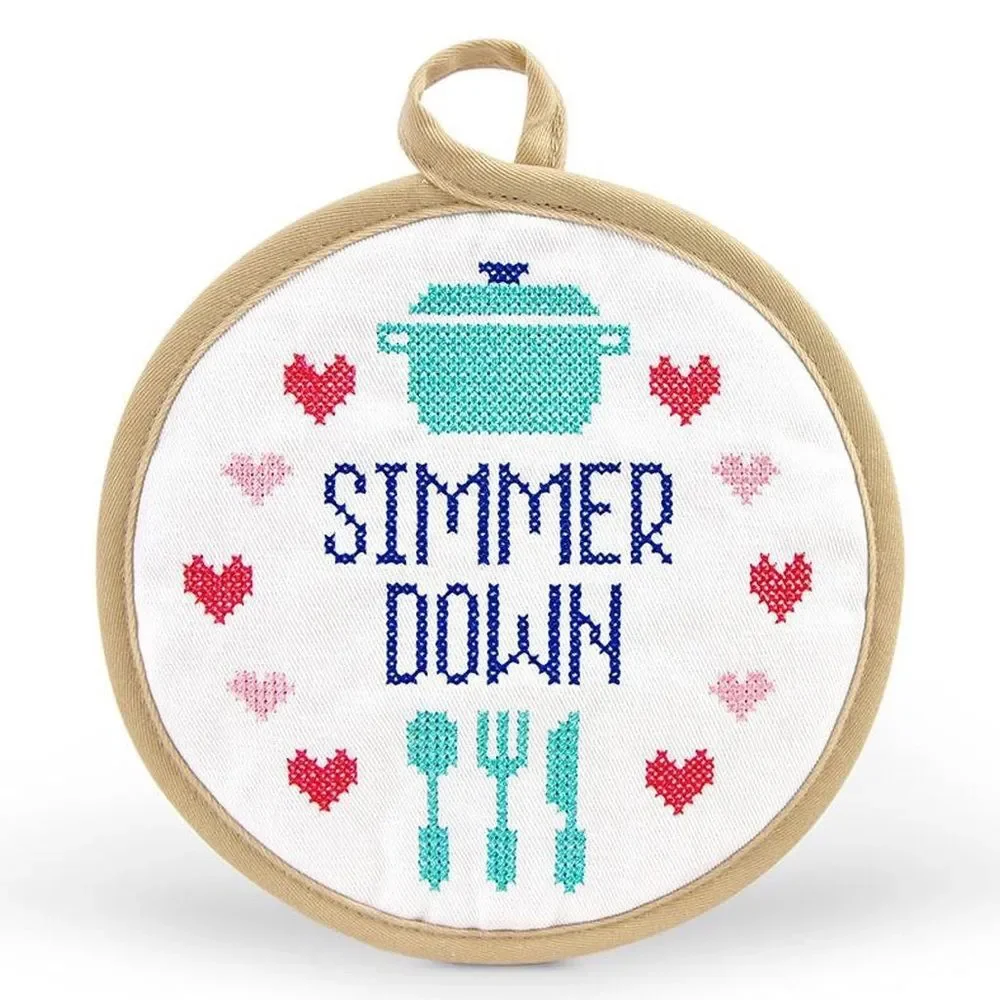 Genuine Fred Simmer Down In Stitches Pot Holder NWT